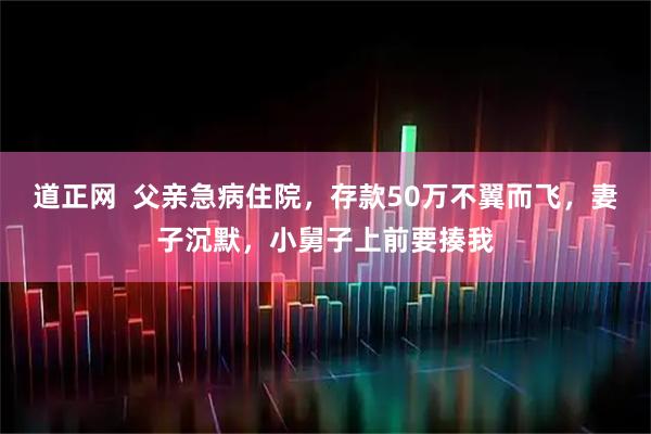 道正网  父亲急病住院，存款50万不翼而飞，妻子沉默，小舅子上前要揍我